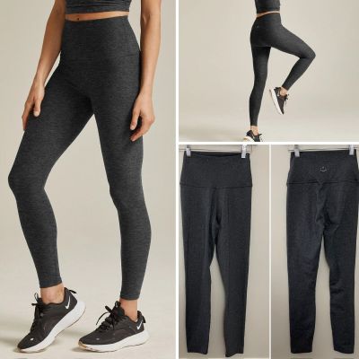 Beyond Yoga Athletic Charcoal Spacedye Caught In The Midi High Waisted Legging S